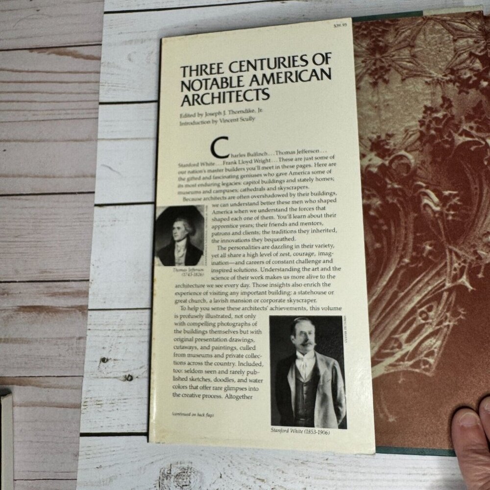Three Centuries of Notable‎ American Architects HC 1981 Illustrated Architecture - Picture 5 of 14